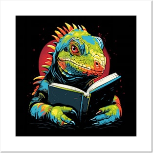 Iguana Reads Book Posters and Art